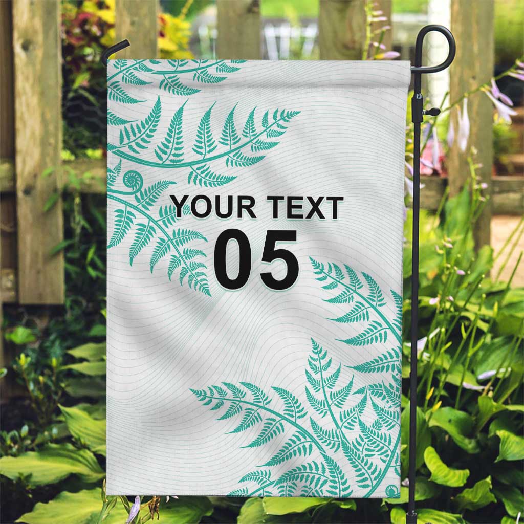 Custom New Zealand Football Garden Flag Aotearoa Pride Aqua Version - Polynesian Pride