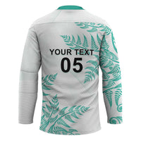 Custom New Zealand Football Hockey Jersey Aotearoa Pride Aqua Version - Polynesian Pride