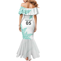 Custom New Zealand Football Mermaid Dress Aotearoa Pride Aqua Version - Polynesian Pride