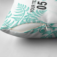 Custom New Zealand Football Pillow Cover Aotearoa Pride Aqua Version - Polynesian Pride