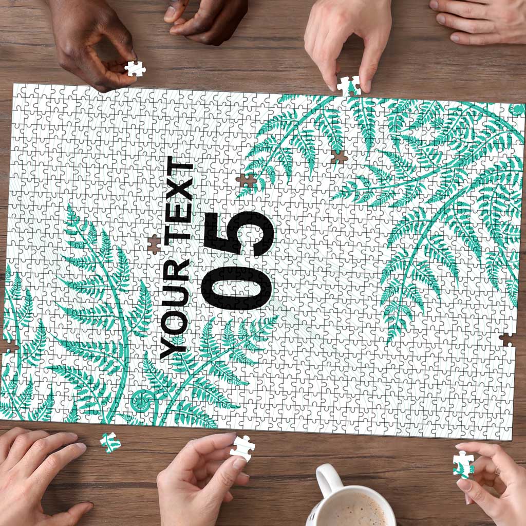 Custom New Zealand Football Puzzle Aotearoa Pride Aqua Version - Polynesian Pride