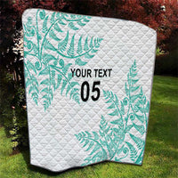 Custom New Zealand Football Quilt Aotearoa Pride Aqua Version - Polynesian Pride
