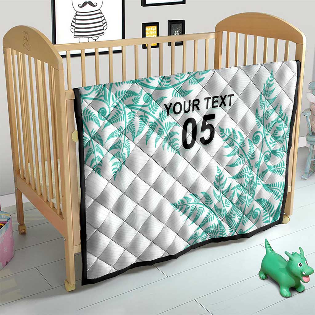 Custom New Zealand Football Quilt Aotearoa Pride Aqua Version - Polynesian Pride