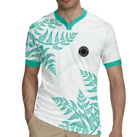 Custom New Zealand Football Rugby Jersey Aotearoa Pride Aqua Version - Polynesian Pride