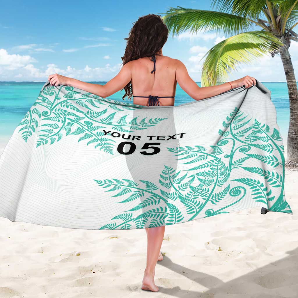 Custom New Zealand Football Sarong Aotearoa Pride Aqua Version - Polynesian Pride