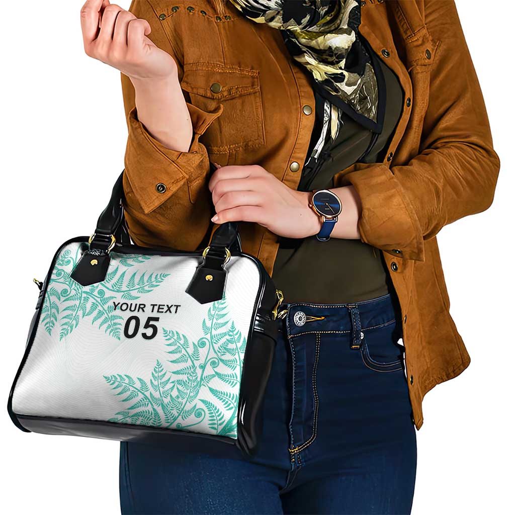 Custom New Zealand Football Shoulder Handbag Aotearoa Pride Aqua Version - Polynesian Pride