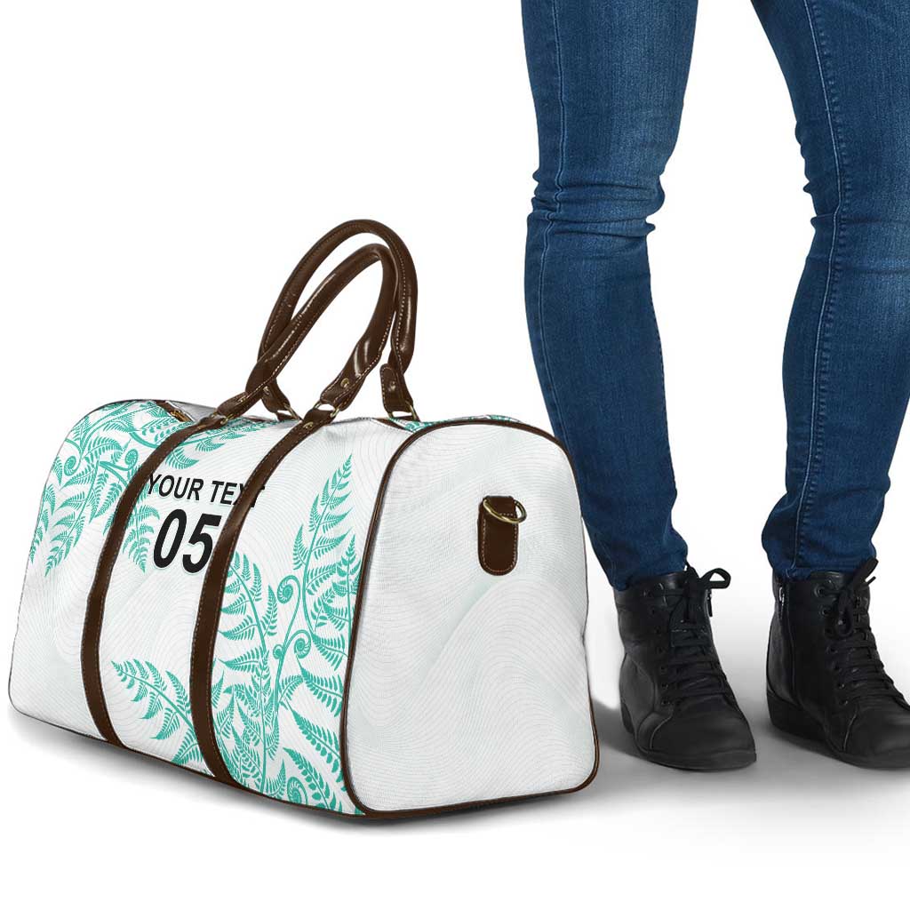 Custom New Zealand Football Travel Bag Aotearoa Pride Aqua Version - Polynesian Pride