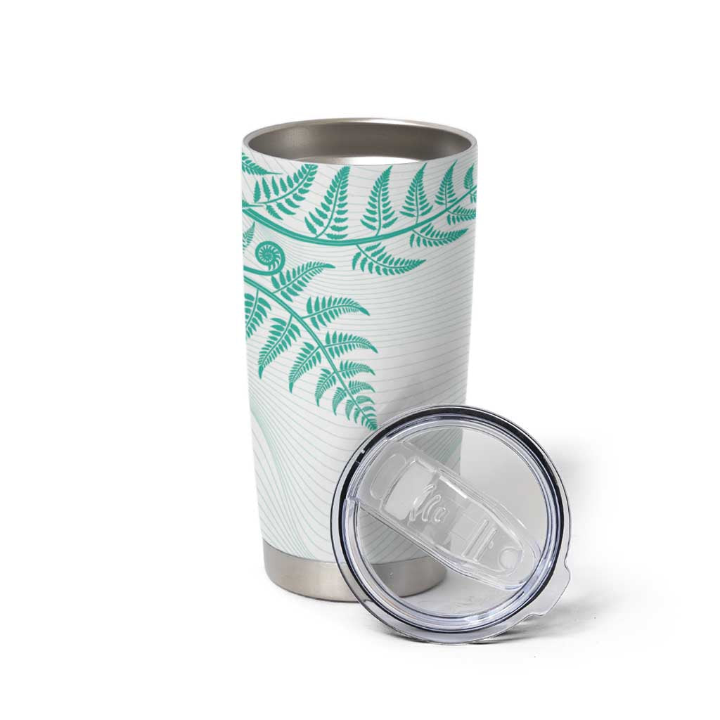 Custom New Zealand Football Tumbler Cup Aotearoa Pride Aqua Version - Polynesian Pride