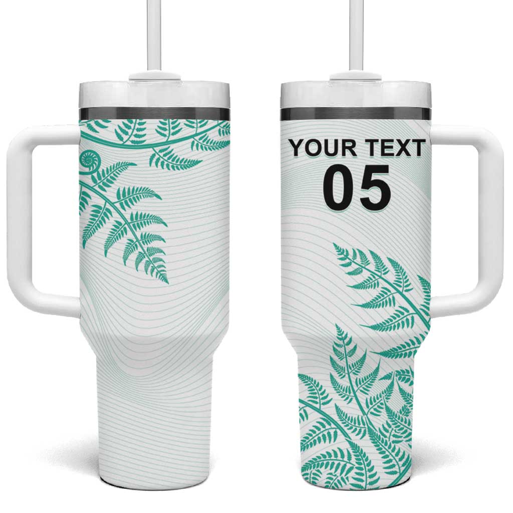 Custom New Zealand Football Tumbler With Handle Aotearoa Pride Aqua Version - Polynesian Pride