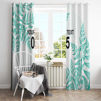 Custom New Zealand Football Window Curtain Aotearoa Pride Aqua Version - Polynesian Pride