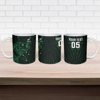 Custom New Zealand Fishing Ceramic Mug Maori Tribal Pattern - Polynesian Pride