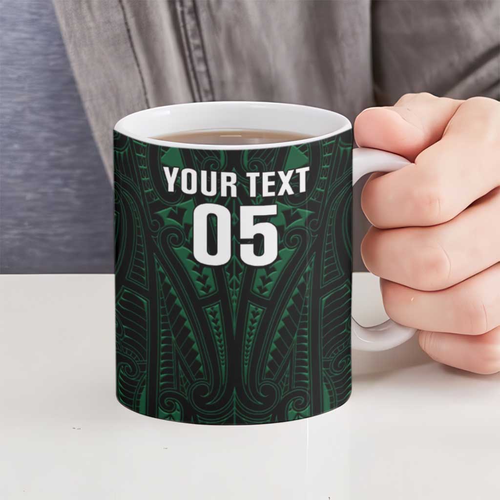 Custom New Zealand Fishing Ceramic Mug Maori Tribal Pattern - Polynesian Pride