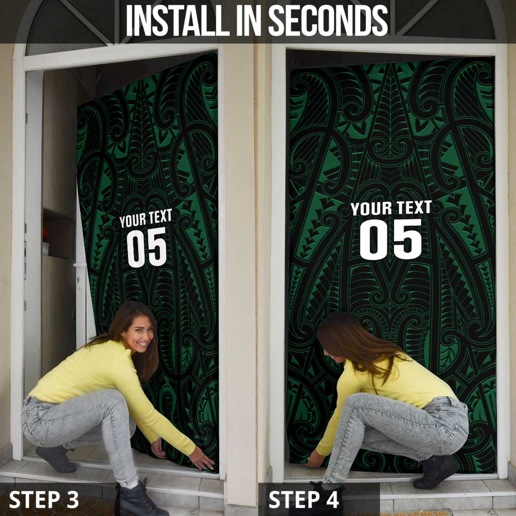 Custom New Zealand Fishing Door Cover Maori Tribal Pattern - Polynesian Pride