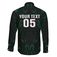 Custom New Zealand Fishing Family Matching Off Shoulder Short Dress and Hawaiian Shirt Maori Tribal Pattern - Polynesian Pride