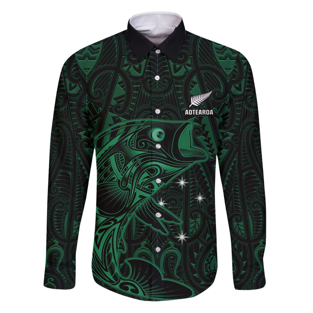 Custom New Zealand Fishing Family Matching Puletasi and Hawaiian Shirt Maori Tribal Pattern - Polynesian Pride