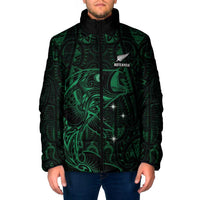 Custom New Zealand Fishing Padded Jacket Maori Tribal Pattern - Polynesian Pride