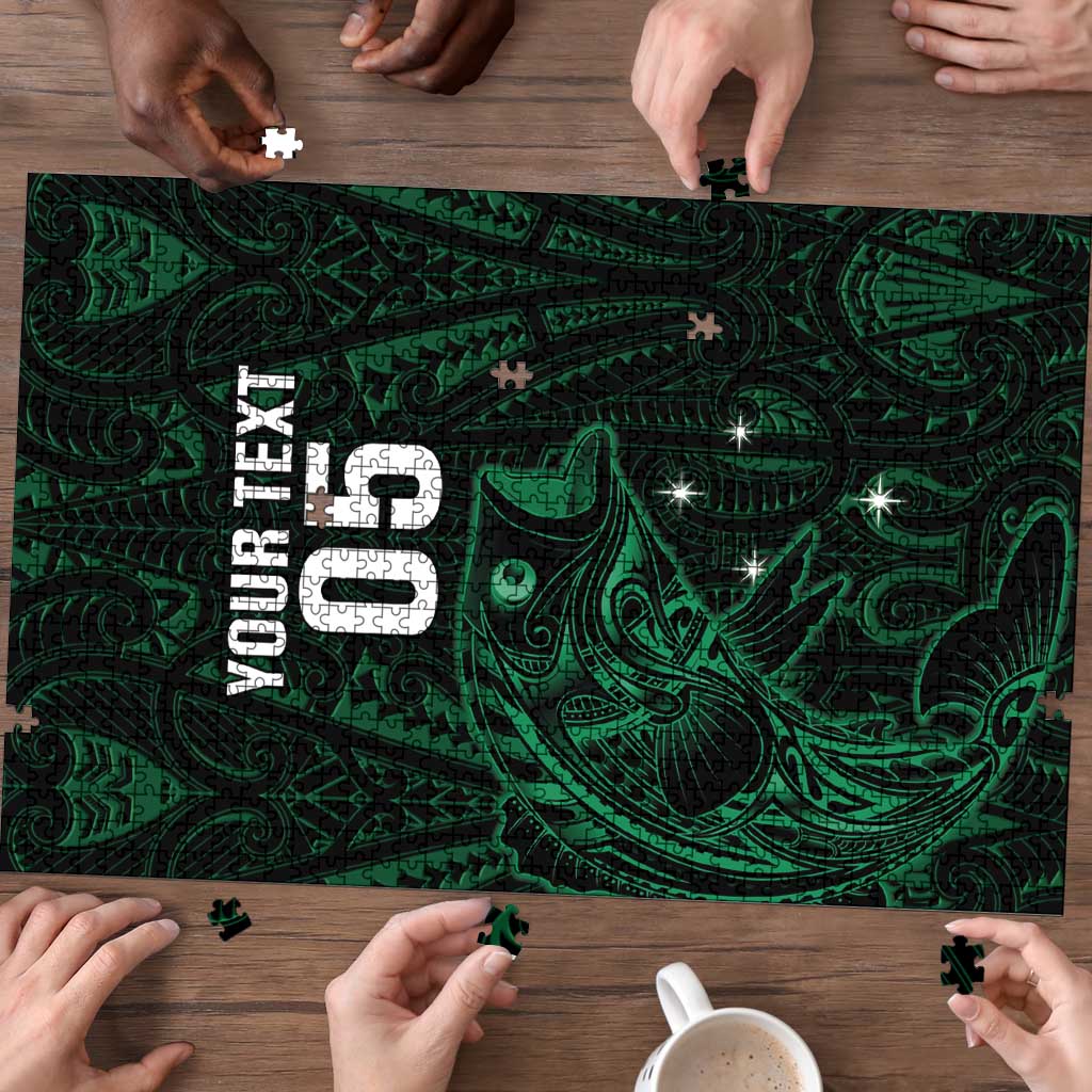 Custom New Zealand Fishing Puzzle Maori Tribal Pattern - Polynesian Pride