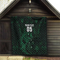 Custom New Zealand Fishing Quilt Maori Tribal Pattern - Polynesian Pride