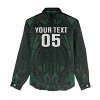 Custom New Zealand Fishing Women Casual Shirt Maori Tribal Pattern - Polynesian Pride