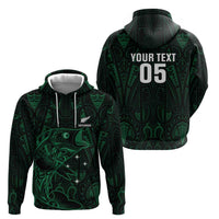 Custom New Zealand Fishing Zip Hoodie Maori Tribal Pattern - Polynesian Pride