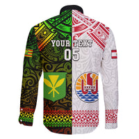 Custom Hawaii And Tahiti Family Matching Mermaid Dress and Hawaiian Shirt Coat Of Arms Polynesian Pattern LT05 - Polynesian Pride