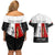 Personalised Tonga ANZAC Day Te Tau Manatui Kinautolu Couples Matching Off Shoulder Short Dress and Hawaiian Shirt Lest We Forget LT05 - Polynesian Pride