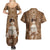 Bula Fiji Women's Day Couples Matching Summer Maxi Dress and Hawaiian Shirt With Fijian Tapa Pattern LT05 - Polynesian Pride