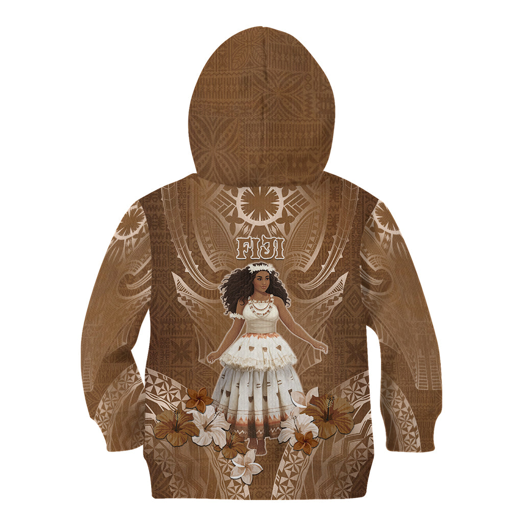 Bula Fiji Women's Day Kid Hoodie With Fijian Tapa Pattern LT05 - Polynesian Pride