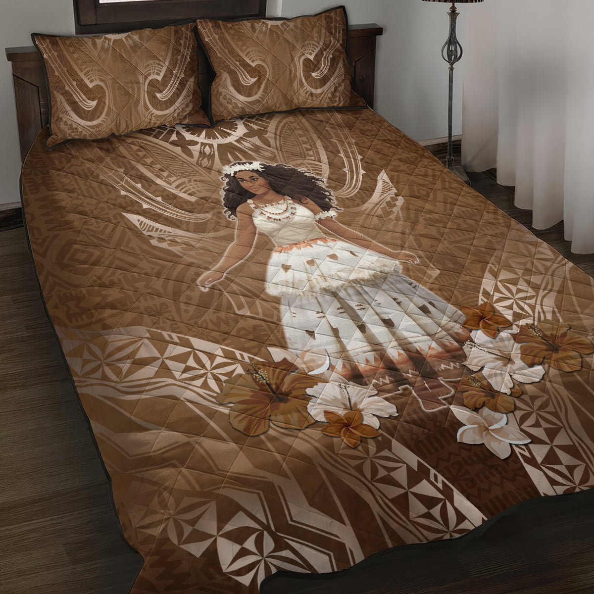 Bula Fiji Women's Day Quilt Bed Set With Fijian Tapa Pattern