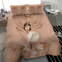 Hawaii Women's Day Bedding Set With Polynesian Pattern