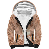 Hawaii Women's Day Sherpa Hoodie With Polynesian Pattern LT05 Unisex Brown - Polynesian Pride
