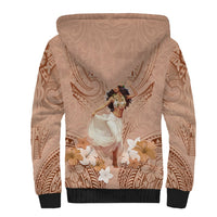 Hawaii Women's Day Sherpa Hoodie With Polynesian Pattern LT05 - Polynesian Pride