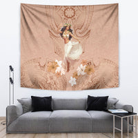 Hawaii Women's Day Tapestry With Polynesian Pattern