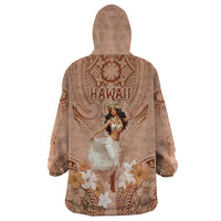 Hawaii Women's Day Wearable Blanket Hoodie With Polynesian Pattern LT05 - Polynesian Pride