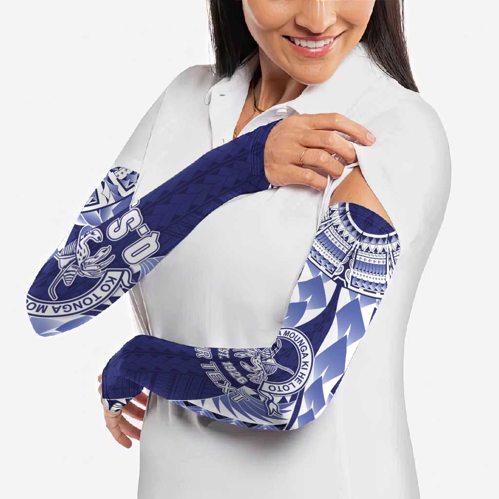 Personalised Tonga Queen Salote College Arm Sleeves Centenary Navy Version
