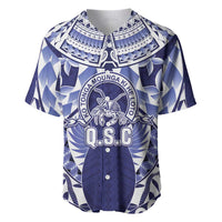 Personalised Tonga Queen Salote College Baseball Jersey Centenary Navy Version