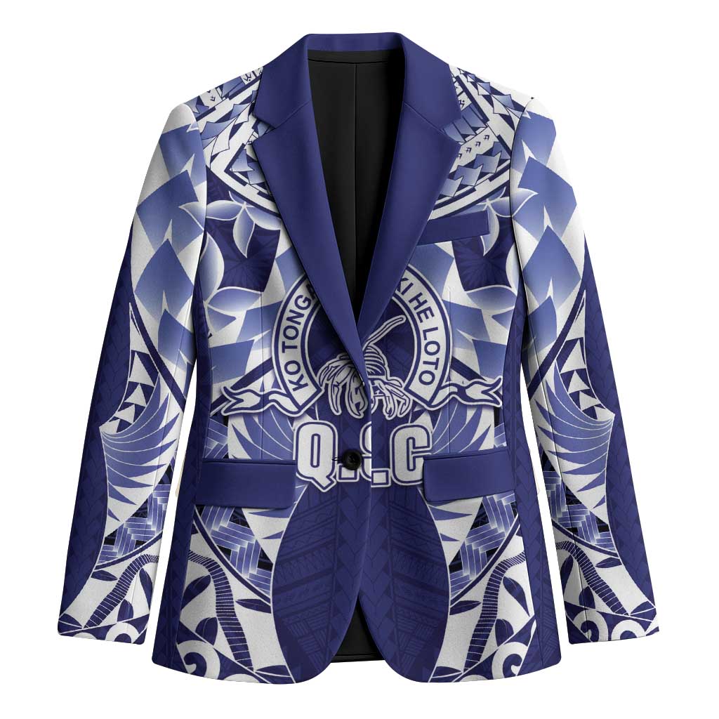 Personalised Tonga Queen Salote College Blazer Centenary Navy Version