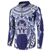 Personalised Tonga Queen Salote College Button Sweatshirt Centenary Navy Version