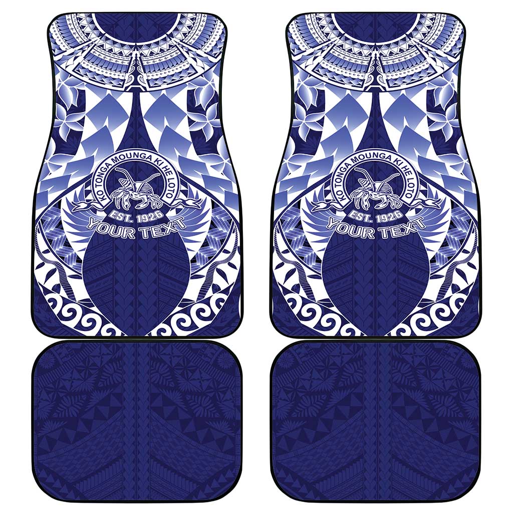 Personalised Tonga Queen Salote College Car Mats Centenary Navy Version