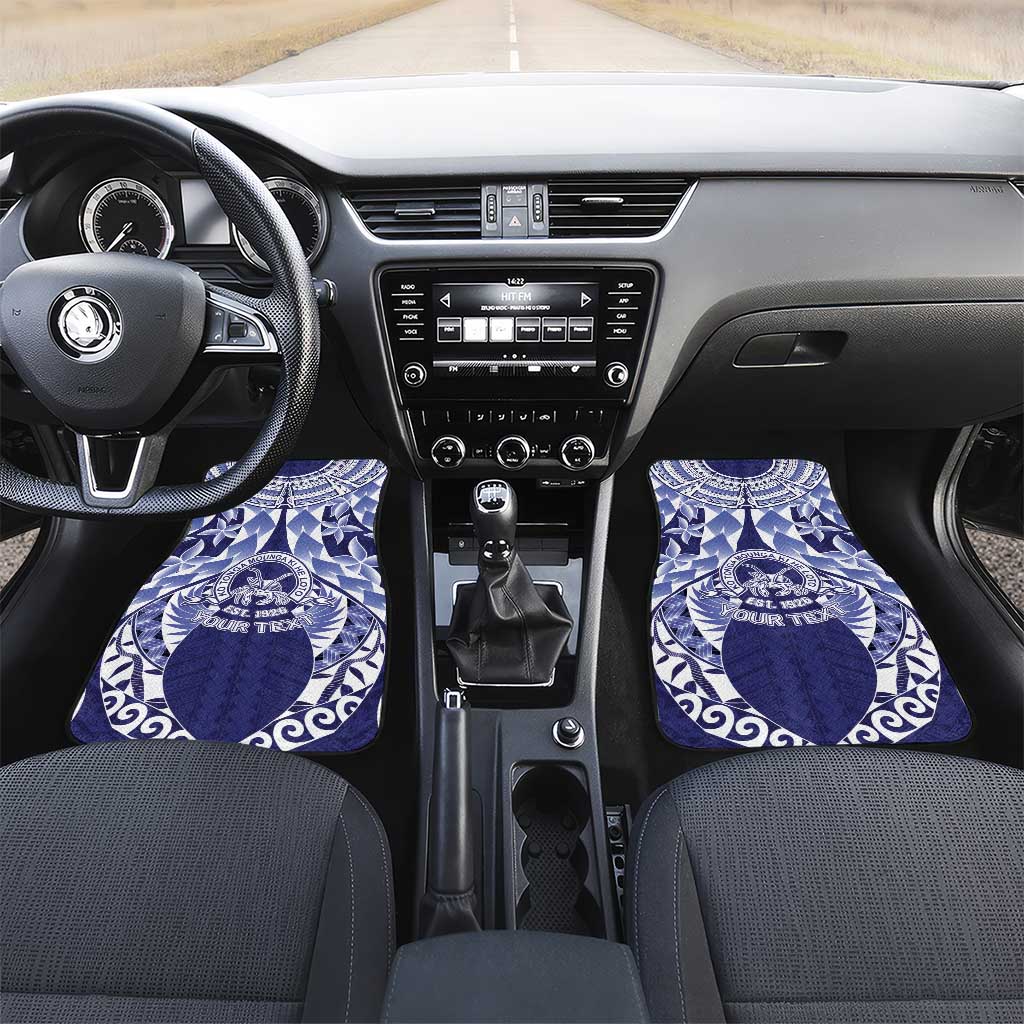 Personalised Tonga Queen Salote College Car Mats Centenary Navy Version