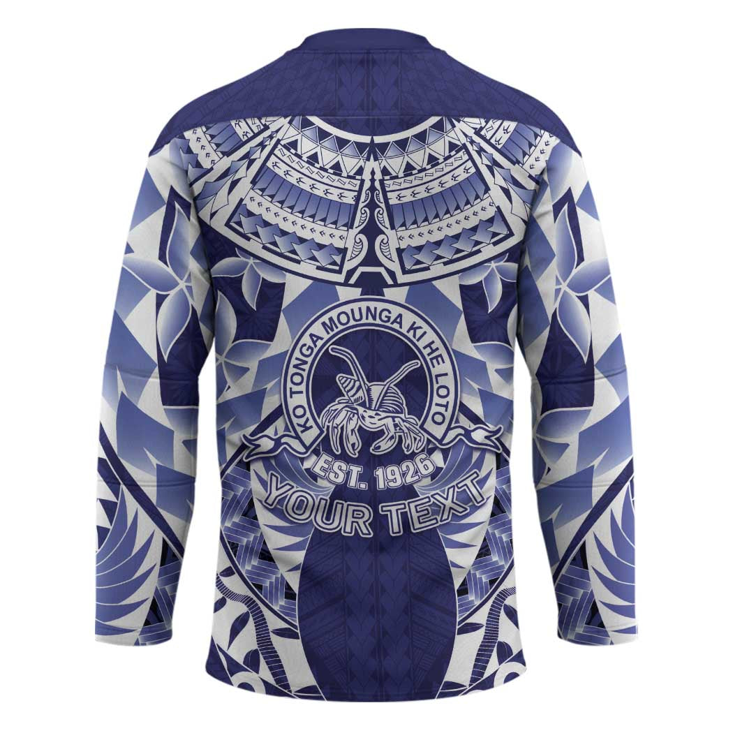 Personalised Tonga Queen Salote College Hockey Jersey Centenary Navy Version