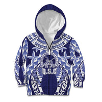 Personalised Tonga Queen Salote College Kid Hoodie Centenary Navy Version