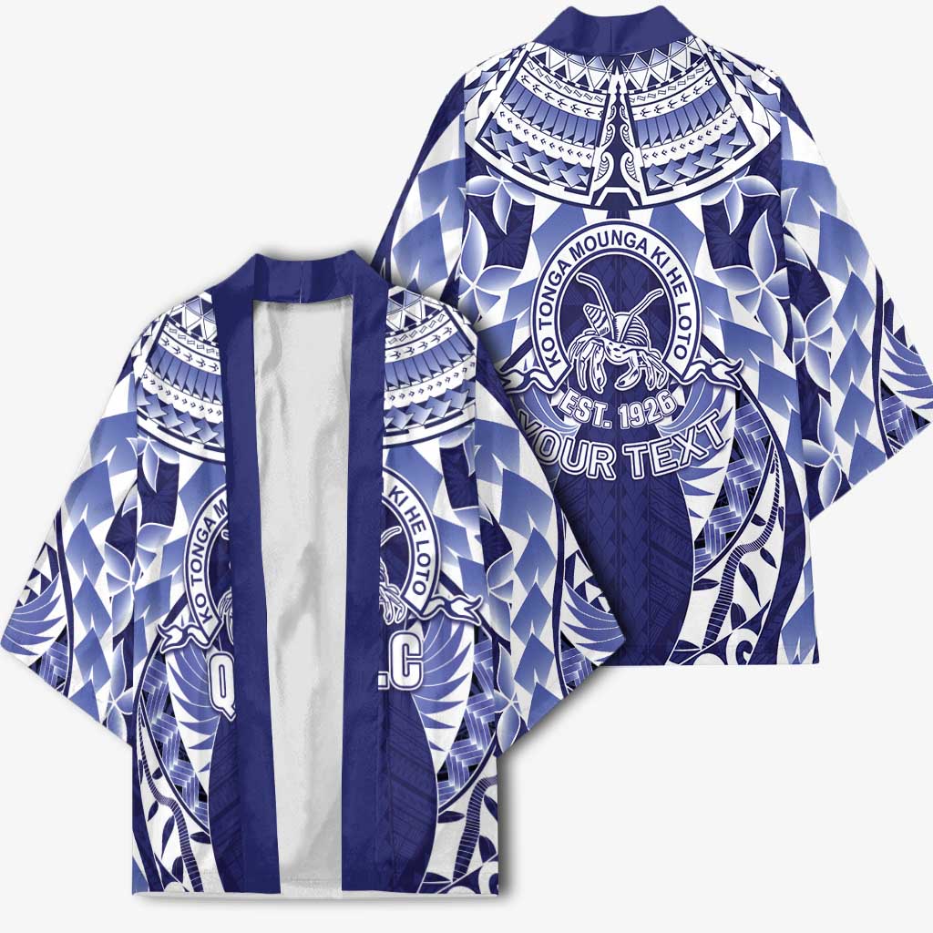 Personalised Tonga Queen Salote College Kimono Centenary Navy Version