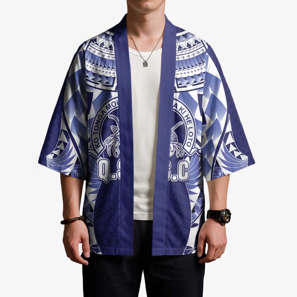 Personalised Tonga Queen Salote College Kimono Centenary Navy Version