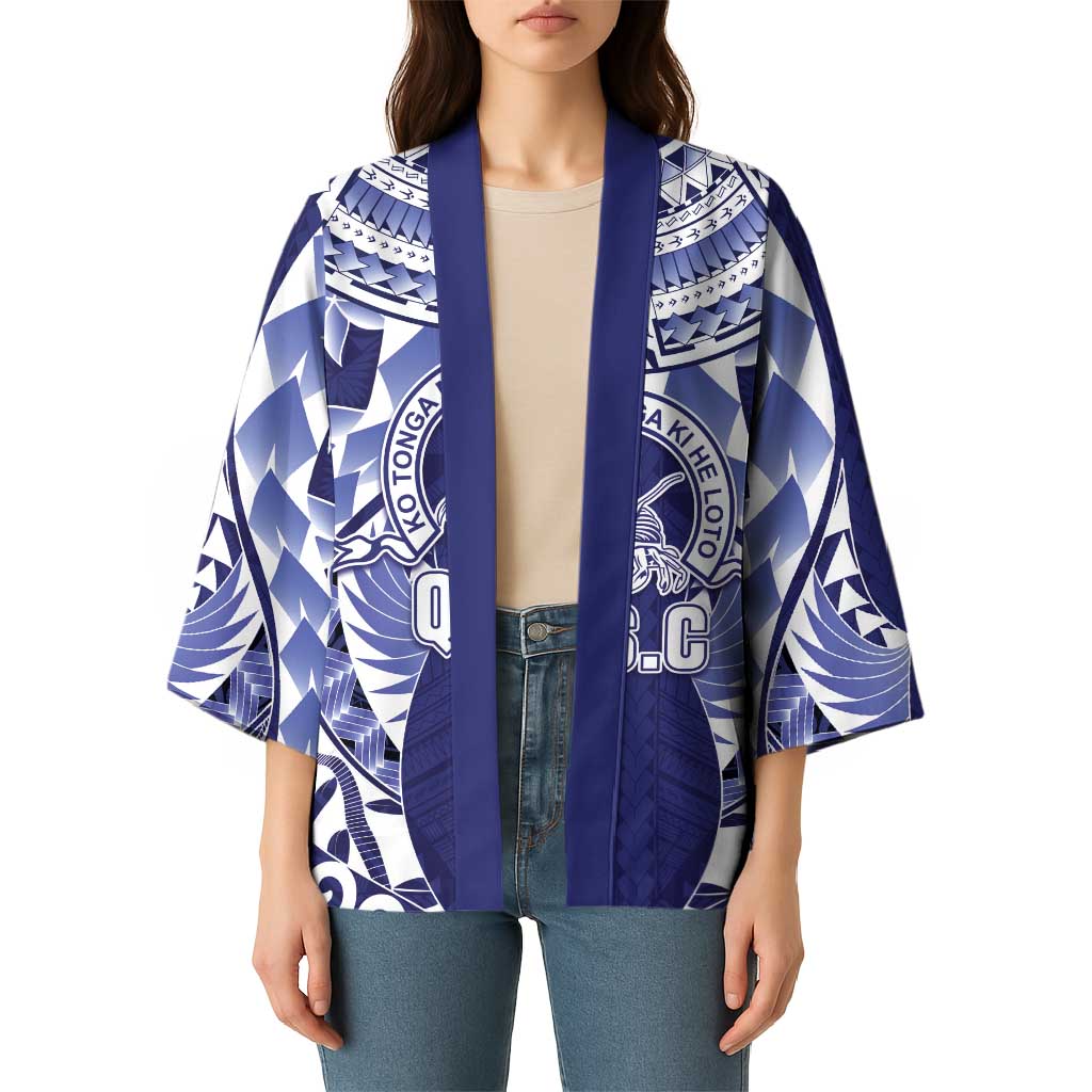 Personalised Tonga Queen Salote College Kimono Centenary Navy Version