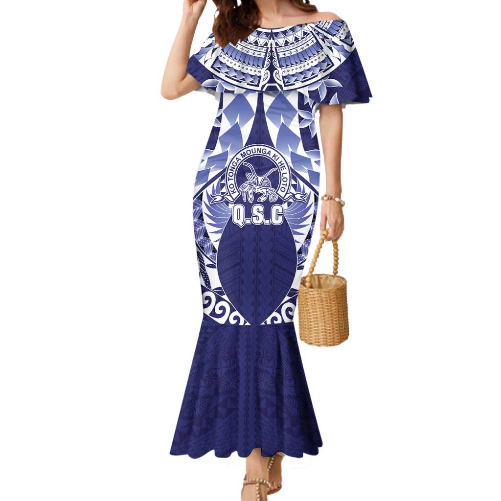 Personalised Tonga Queen Salote College Mermaid Dress Centenary Navy Version