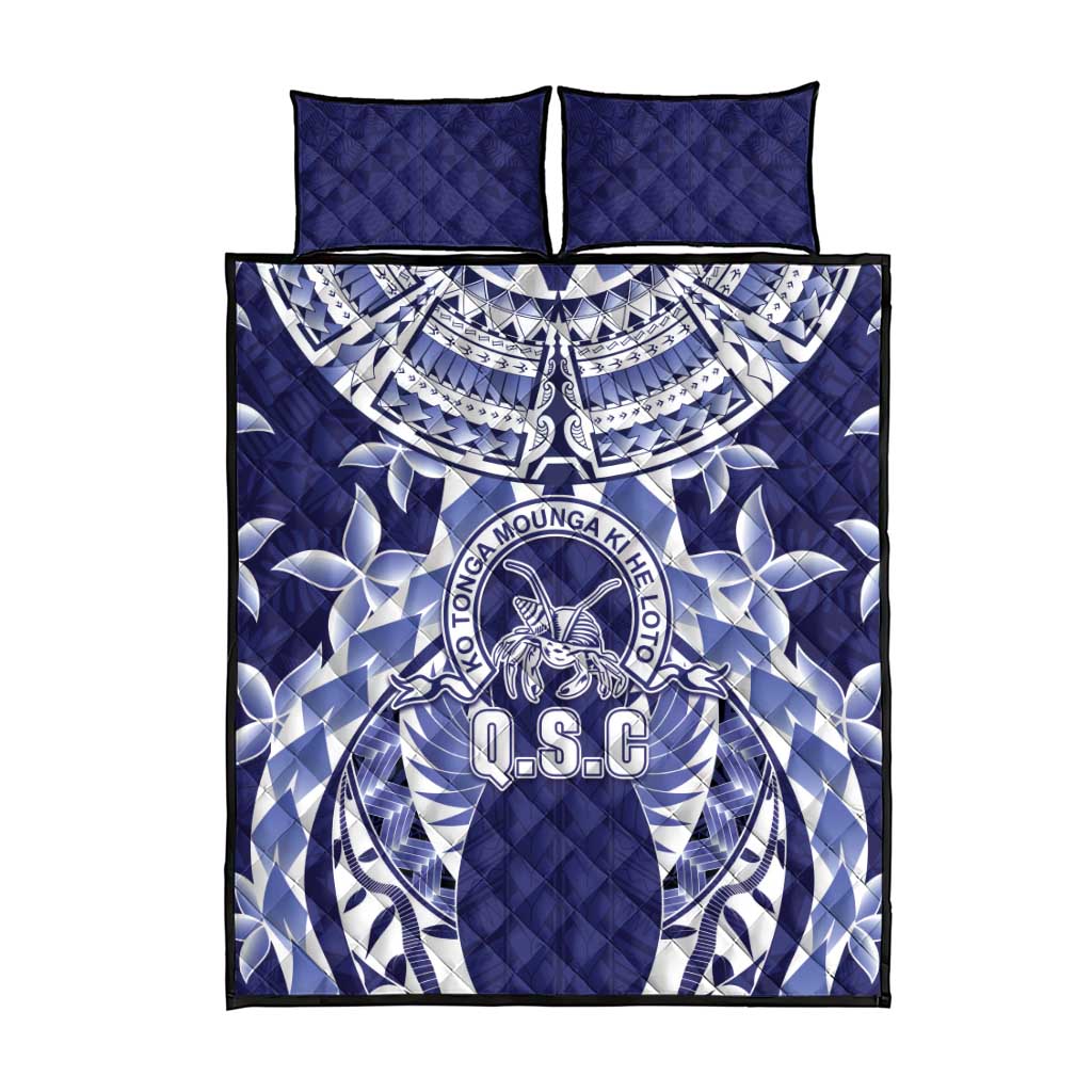Tonga Queen Salote College Quilt Bed Set Centenary Navy Version