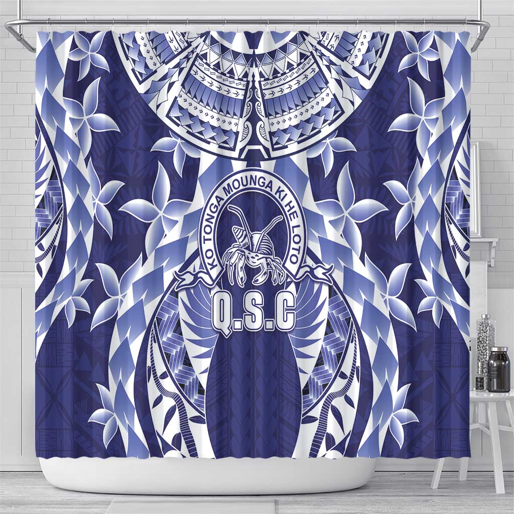 Tonga Queen Salote College Shower Curtain Centenary Navy Version