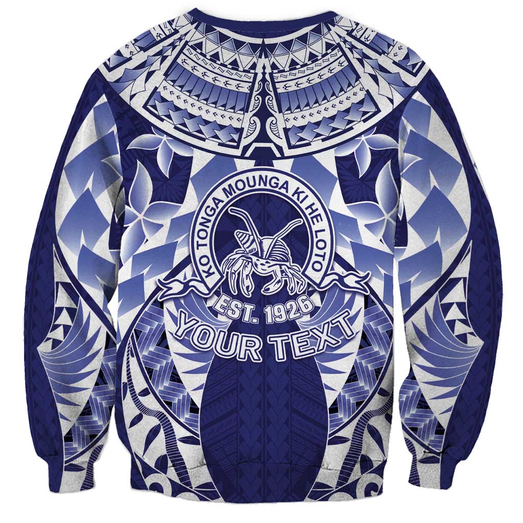 Personalised Tonga Queen Salote College Sweatshirt Centenary Navy Version