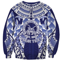 Personalised Tonga Queen Salote College Sweatshirt Centenary Navy Version